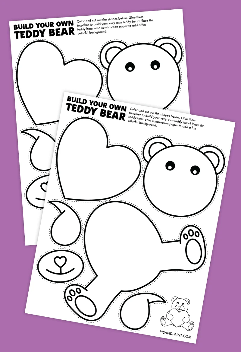 build a teddy bear craft printable