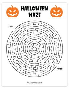 9 Free Printable Halloween Mazes - Pjs and Paint