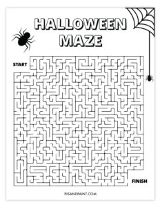 9 Free Printable Halloween Mazes - Pjs and Paint