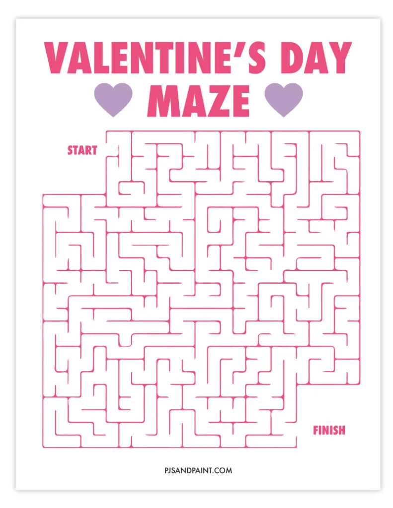 valentines day maze 1