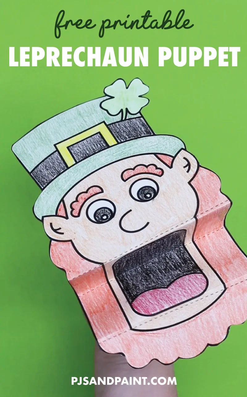free printable leprechaun puppet