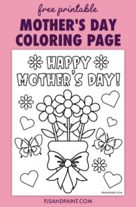 Free Printable Mother's Day Coloring Page - Pjs and Paint