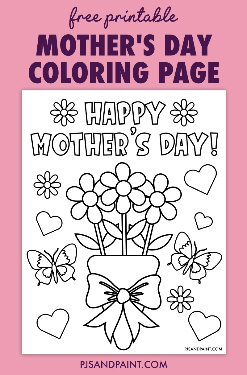 free printable mothers day coloring page