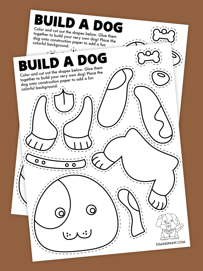 build a dog printable
