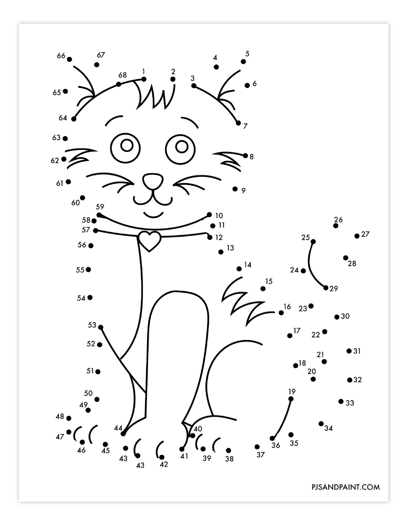 13 Free Printable Connect the Dots Worksheets - Pjs and Paint