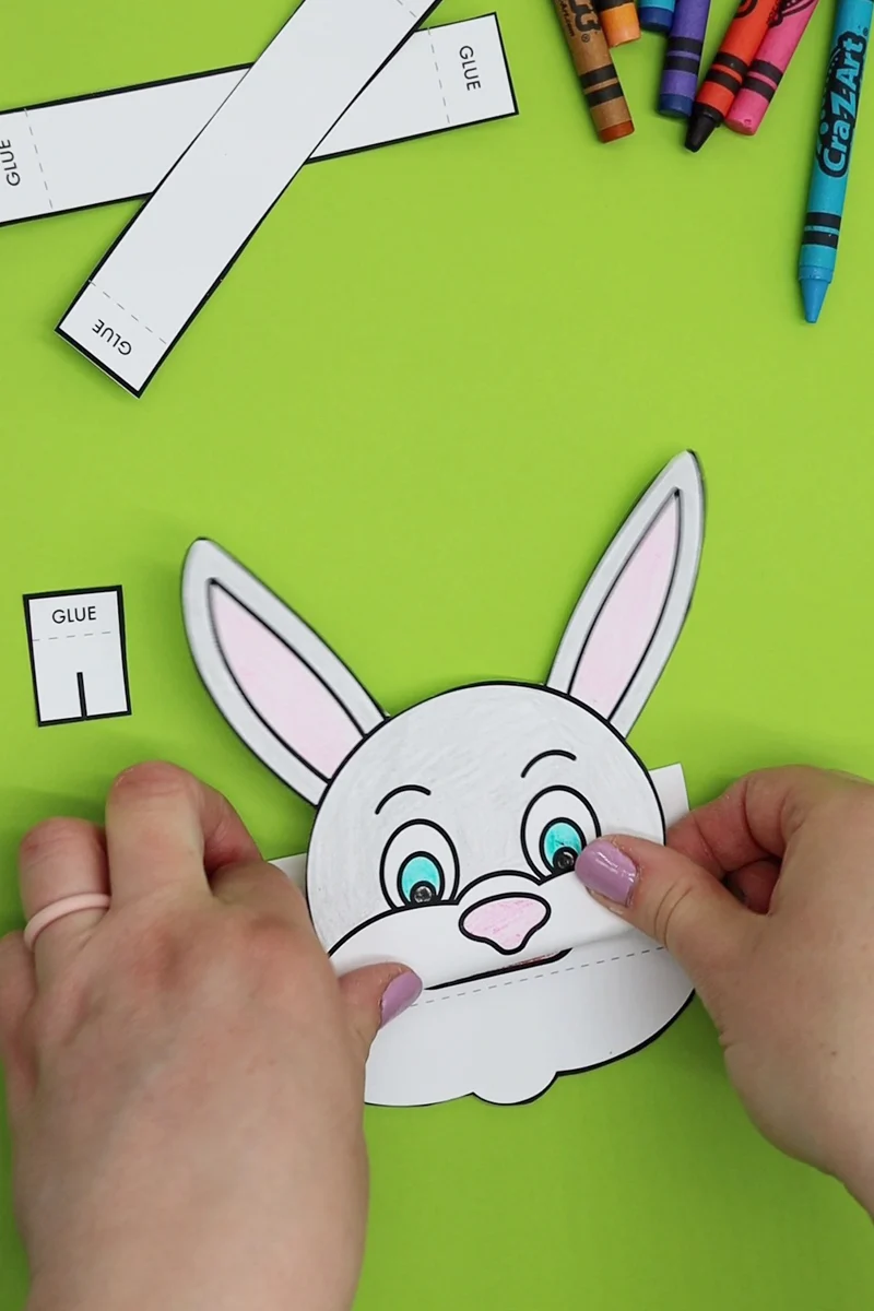folding bunny puppet