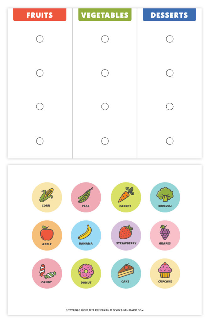 food sorting velcro