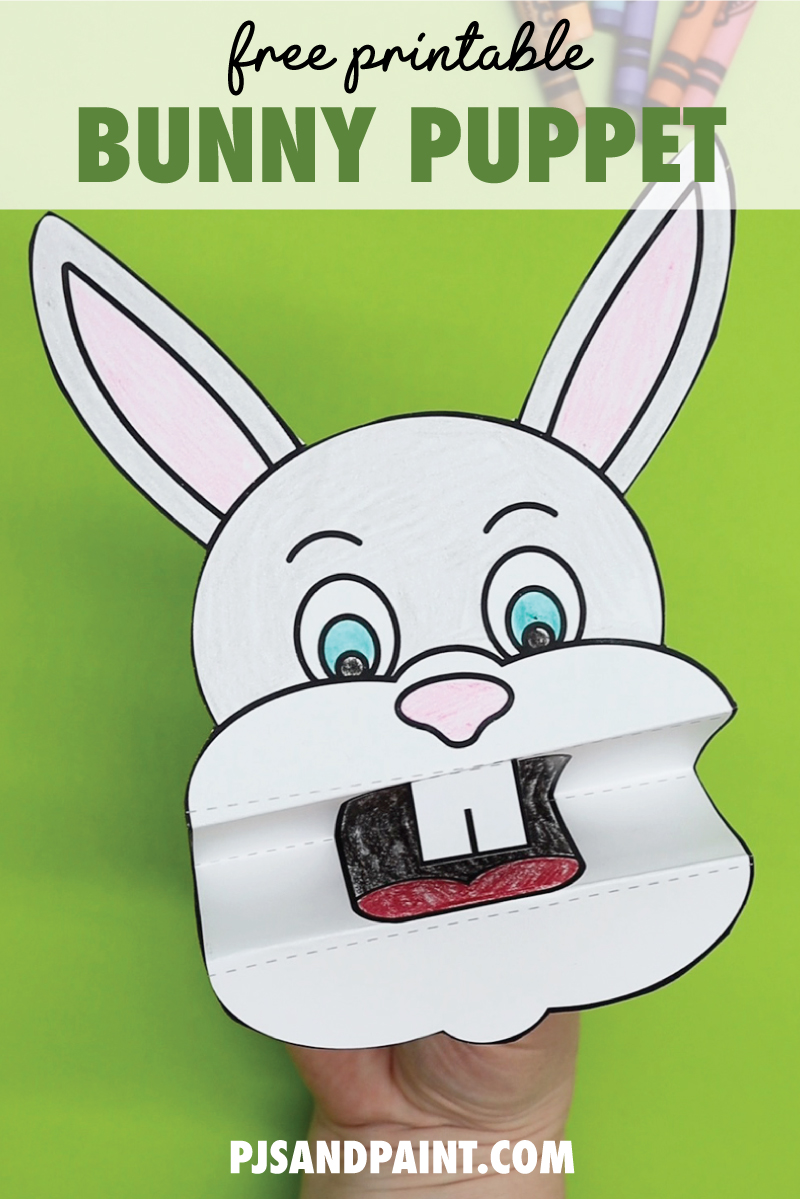 free printable bunny puppet