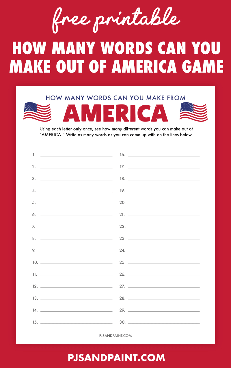 america how many words