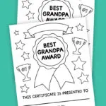 best grandpa award printable