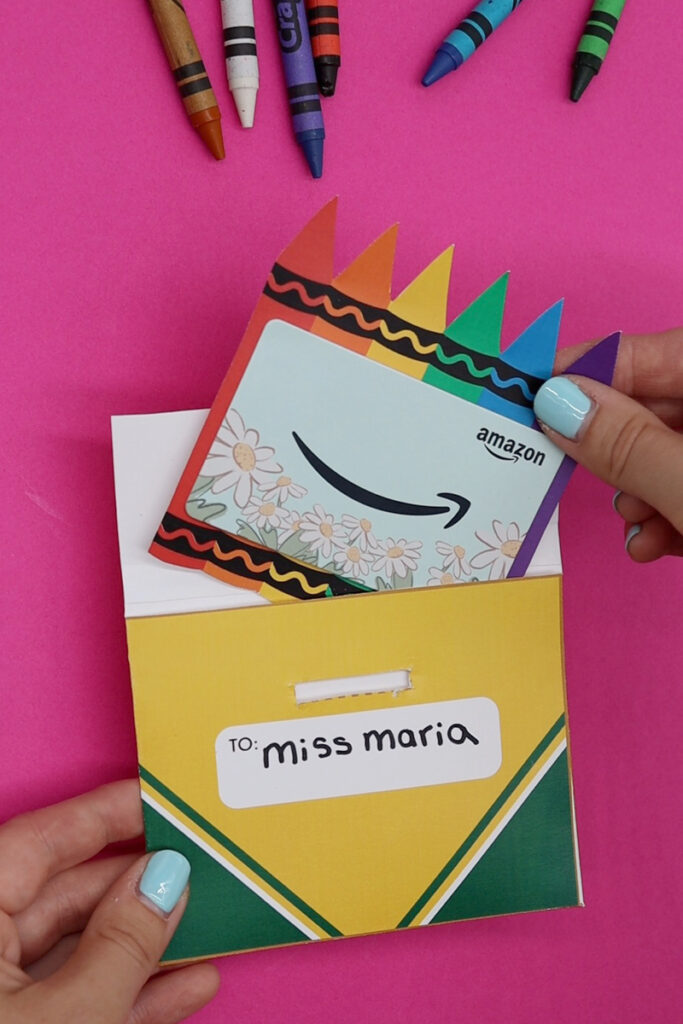 Free Printable Crayon Gift Card Holder - Pjs and Paint