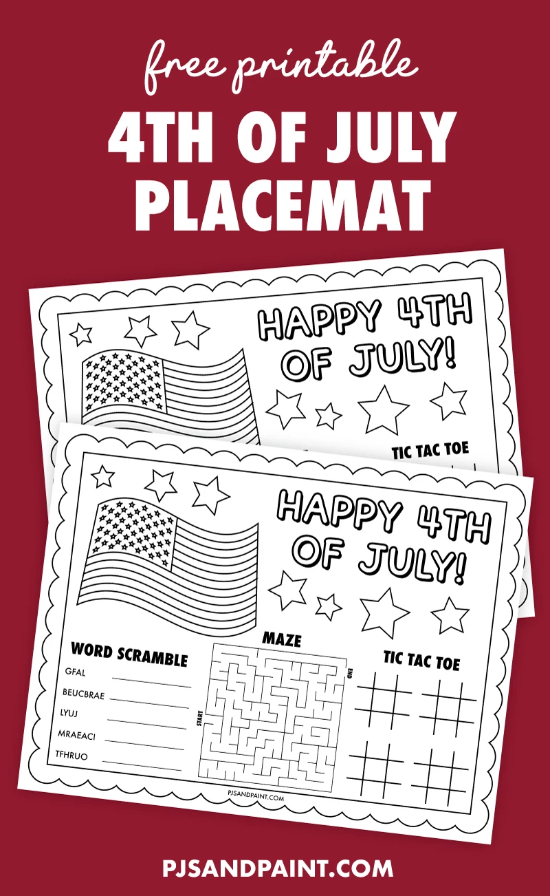 july 4th placemat