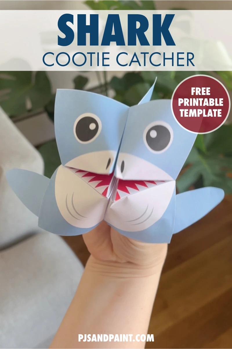 shark cootie catcher free template