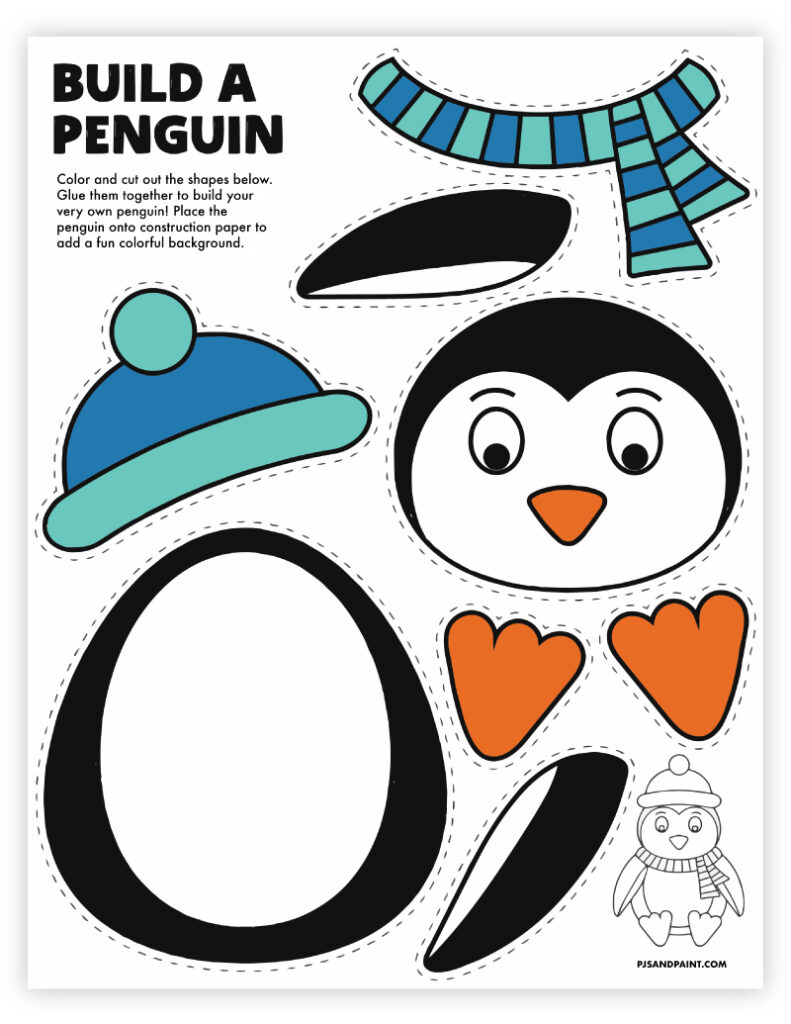 31 Free Printable Cut and Paste Projects - Pjs and Paint