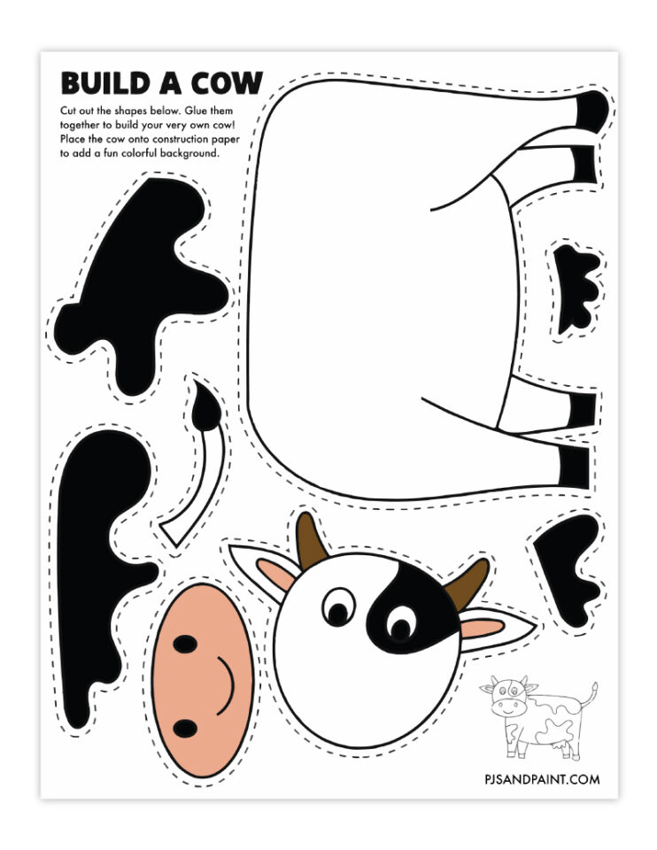 49 Free Printable Build Your Own Animal Crafts - Pjs and Paint