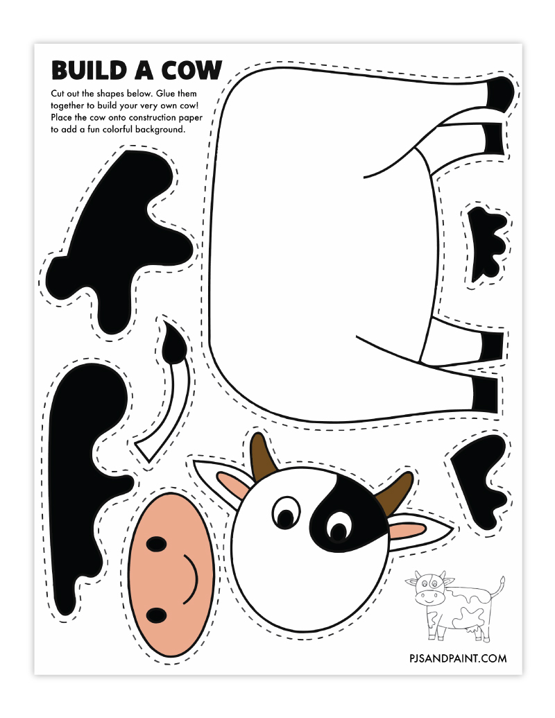 49 Free Printable Build Your Own Animal Crafts - Pjs and Paint