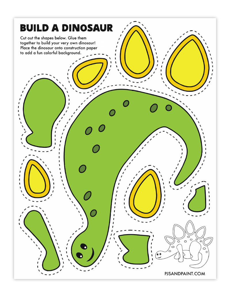 build a dinosaur color