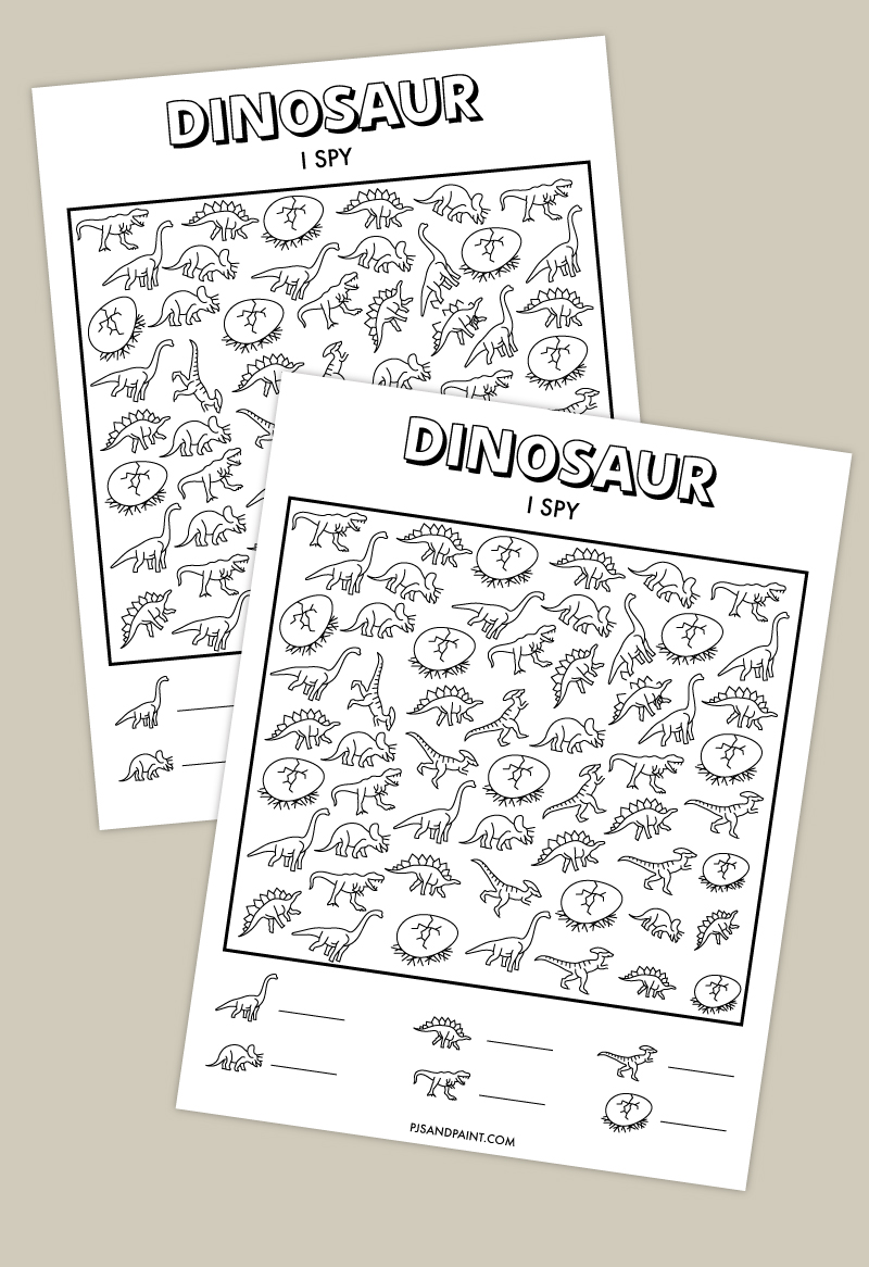 dinosaur i spy free printable