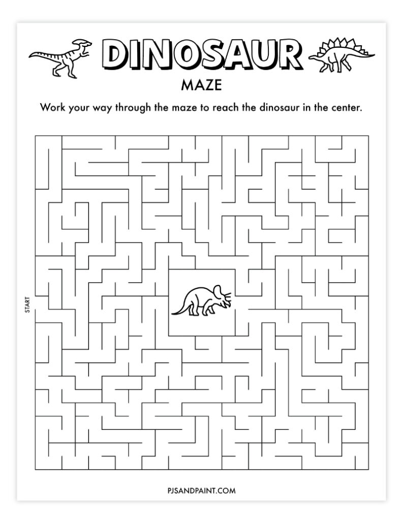 20 Free Printable Mazes - Pjs and Paint