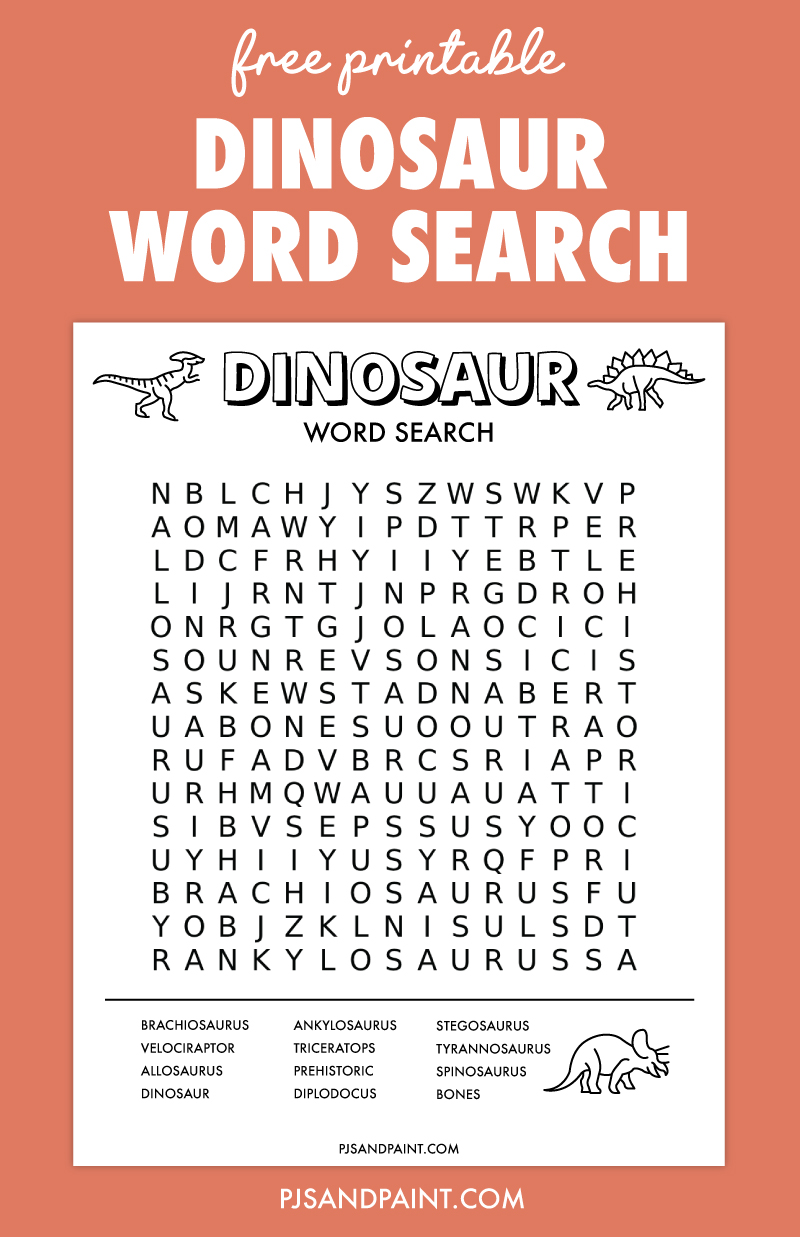 dinosaur word search free