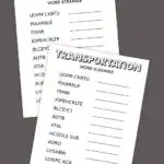 transportation word scramble thumbnail