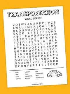 transportation word search thumbnail