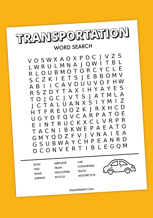 transportation word search thumbnail