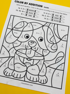 dog color by number thumbnail