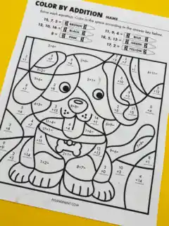 dog color by number thumbnail