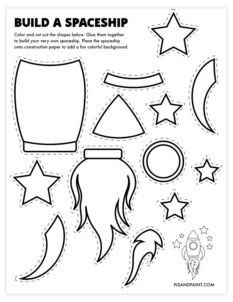 build a spaceship pjs and paint