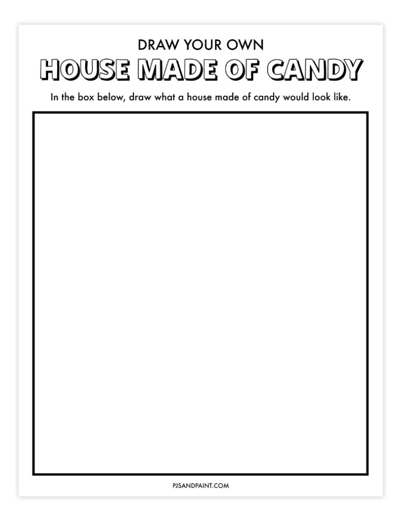 draw a house made of candy