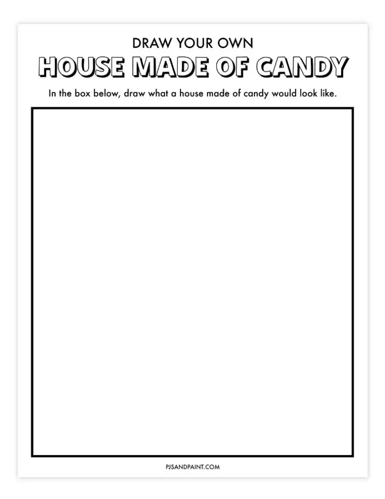 draw a house made of candy