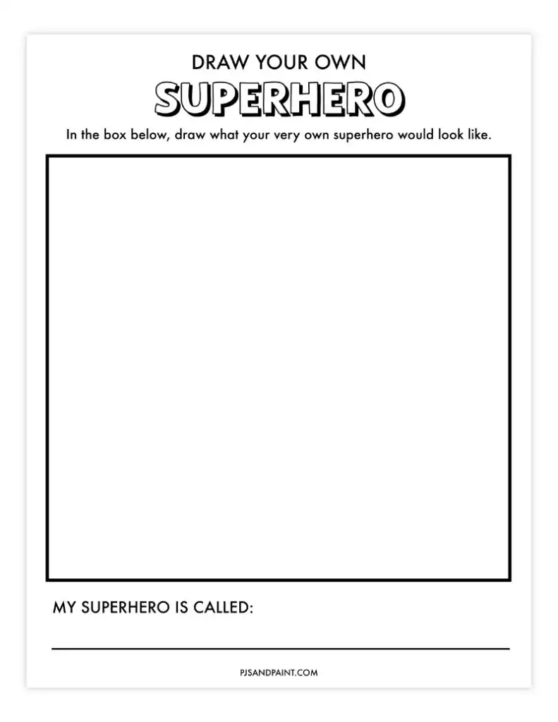 draw your own superhero
