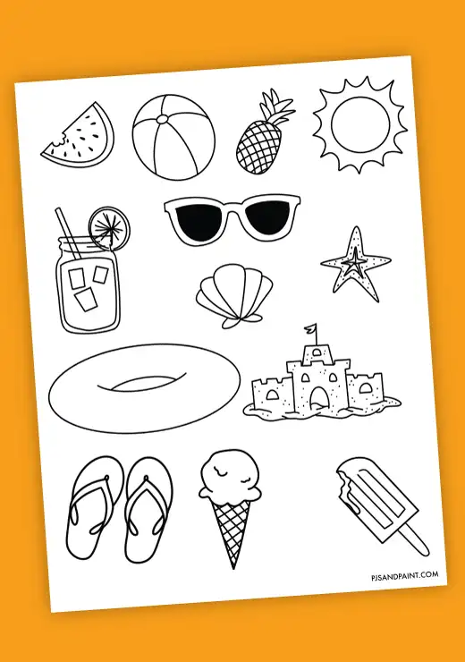 summer coloring page thumbnail