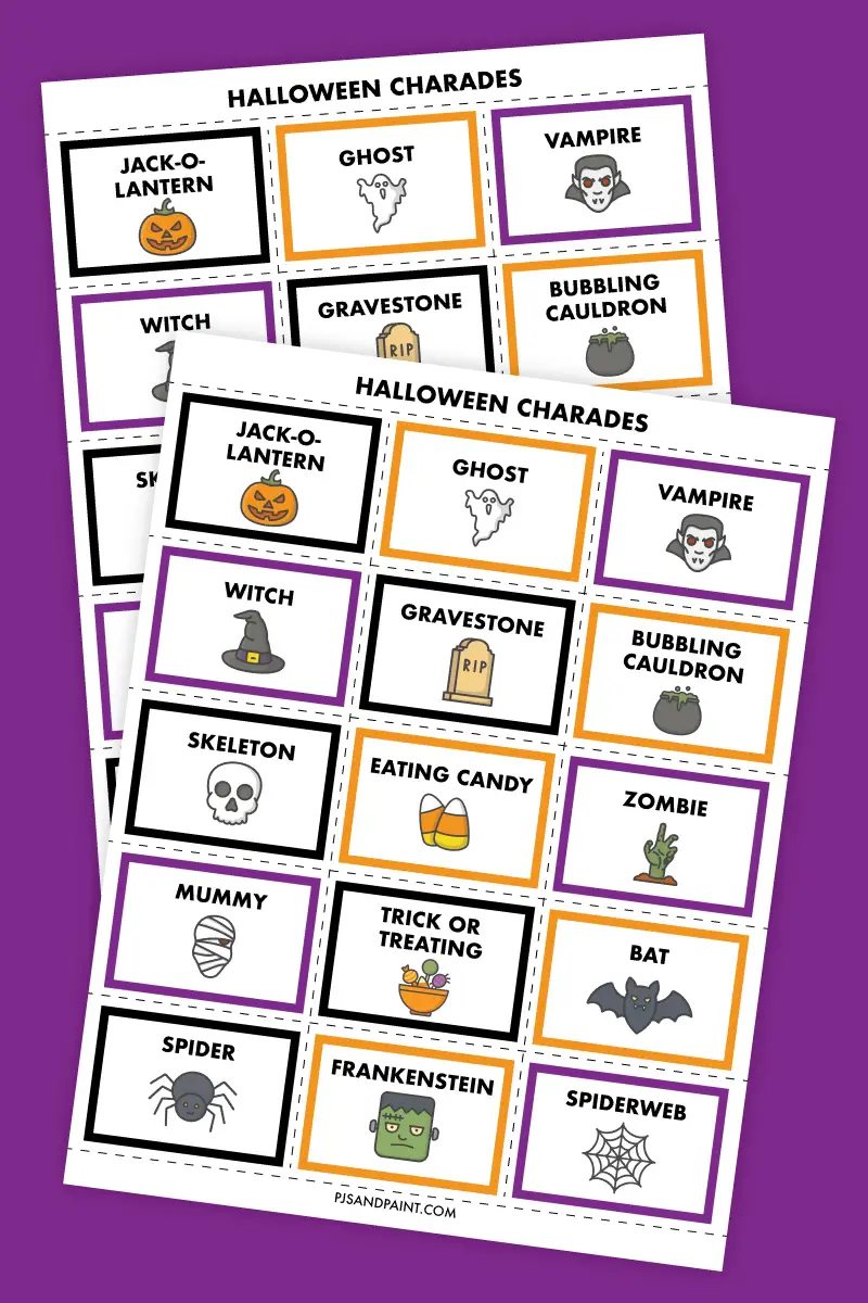 halloween charades game