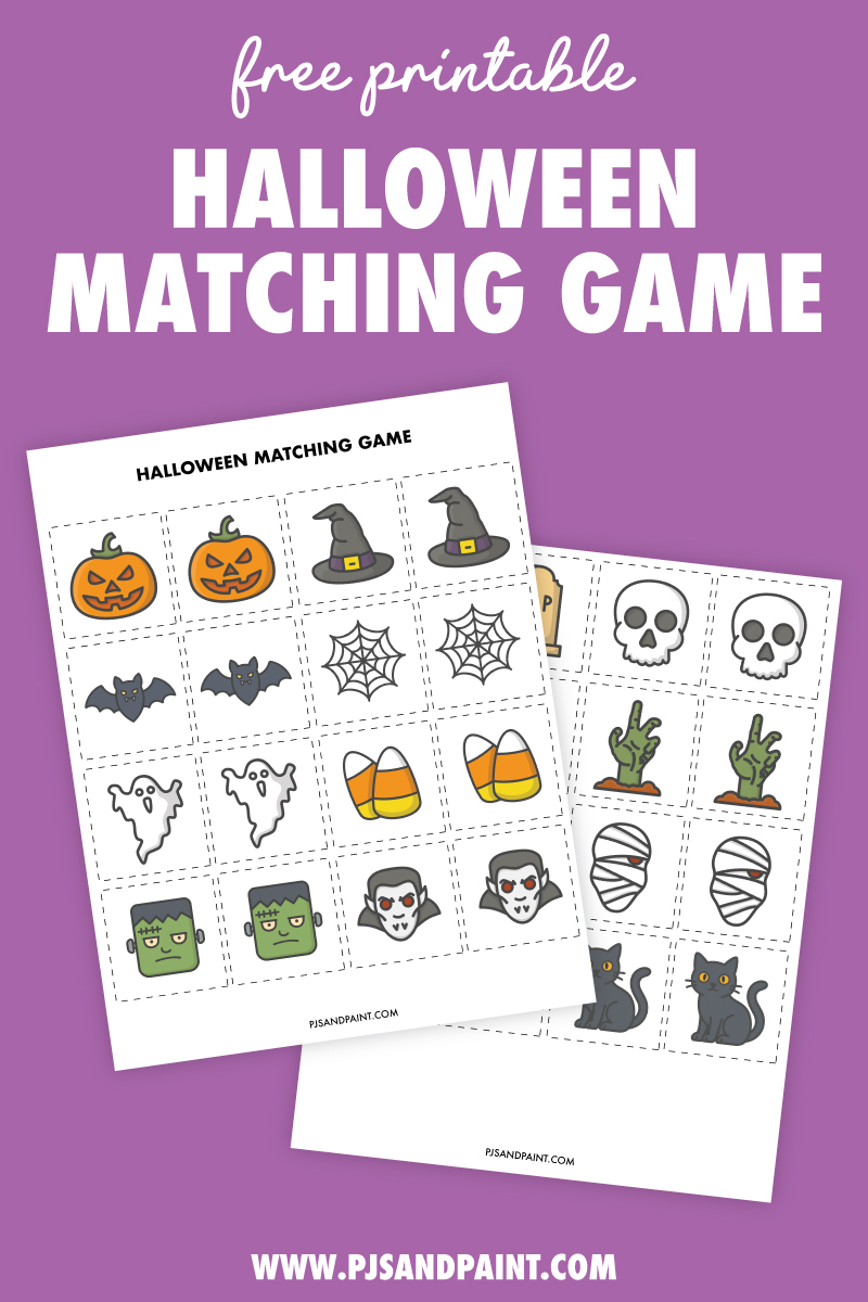 halloween matching game printable