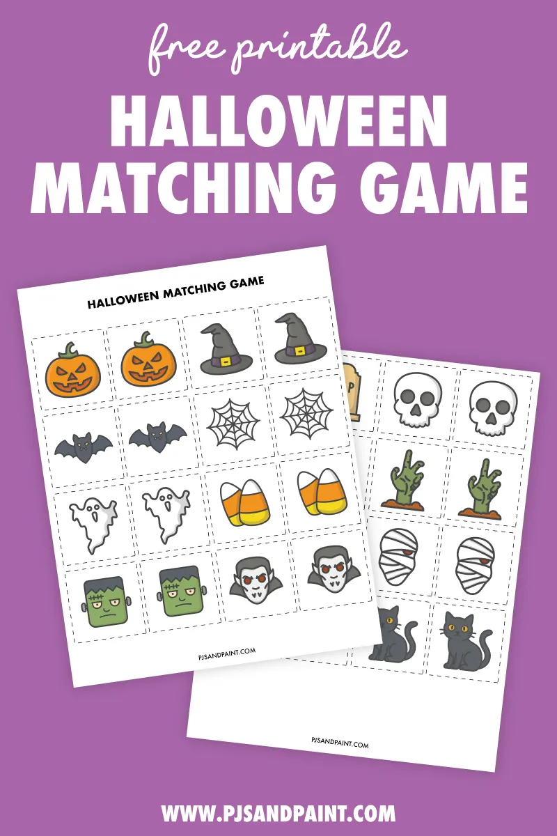 halloween matching game printable