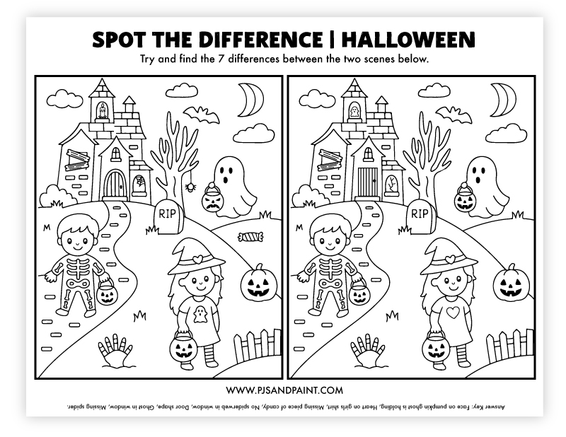 spot the difference halloween