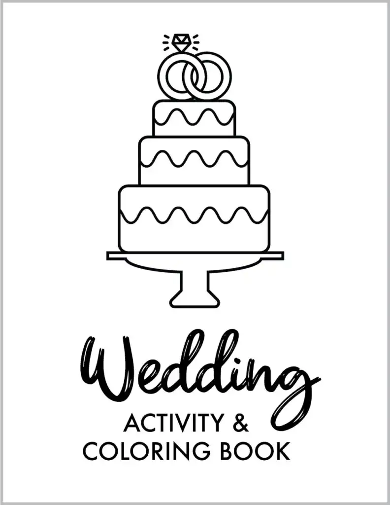 wedding activity and coloring book