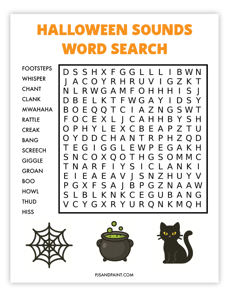 halloween sounds word seaerch