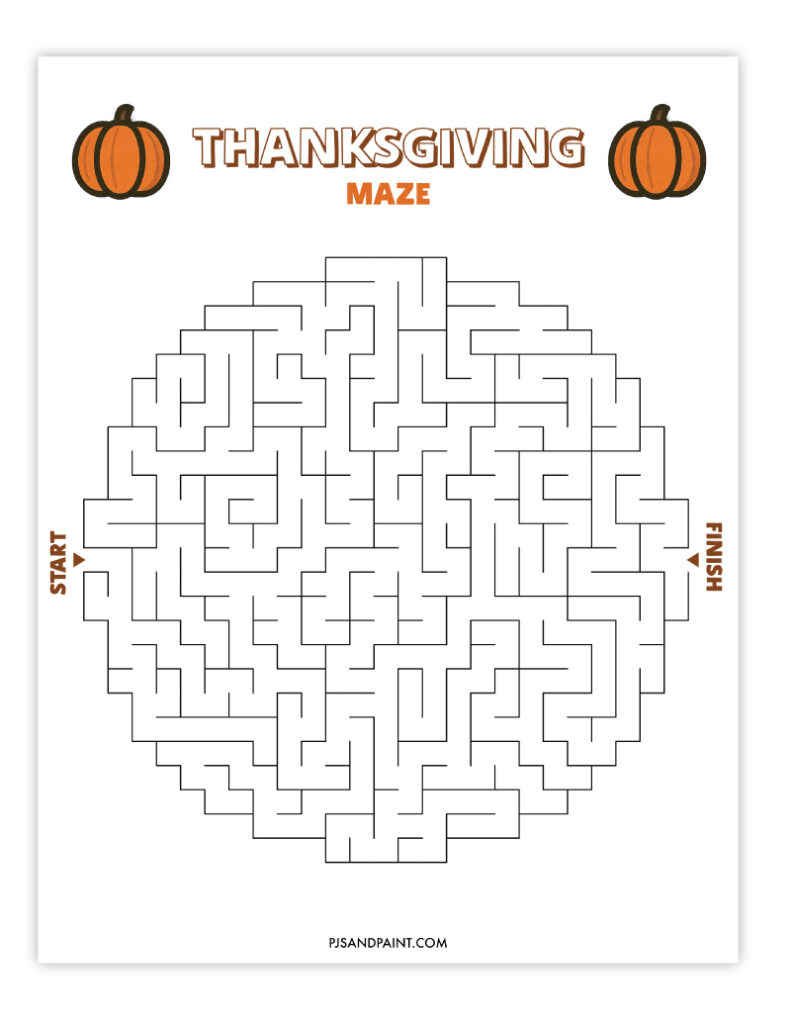 thanksgiving maze 2