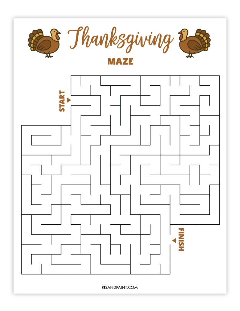 thanksgiving maze 3