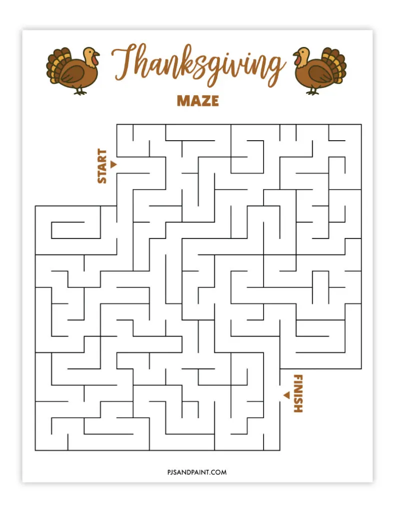 thanksgiving maze 3