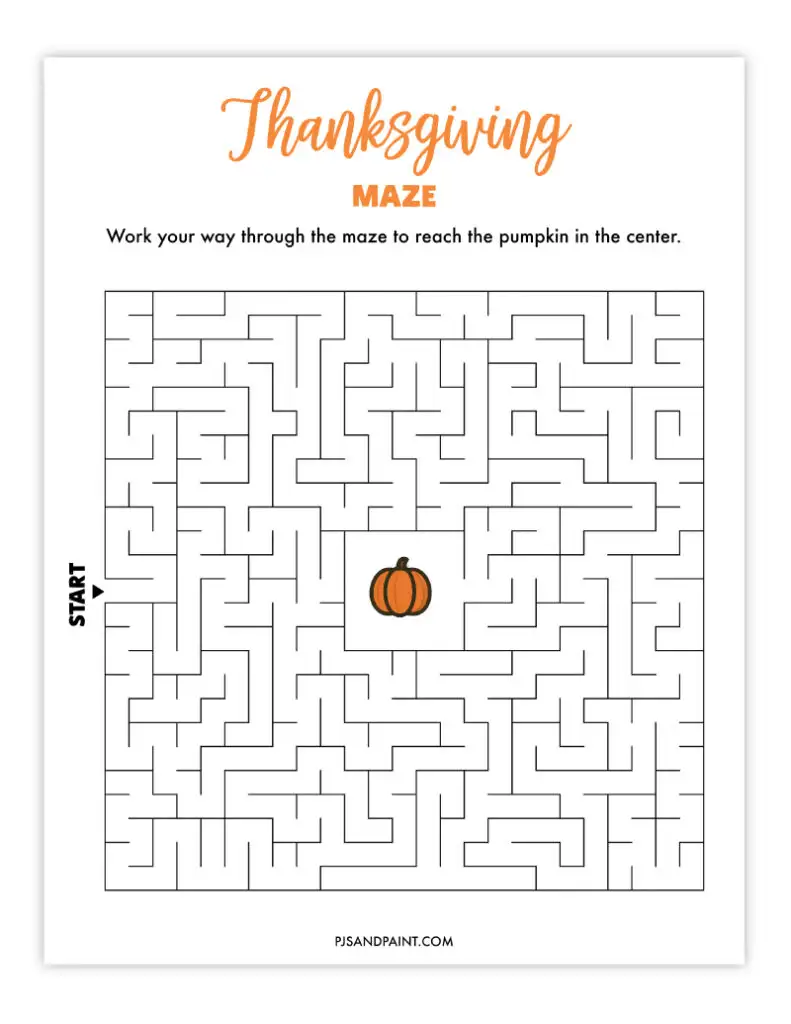 thanksgiving maze 6