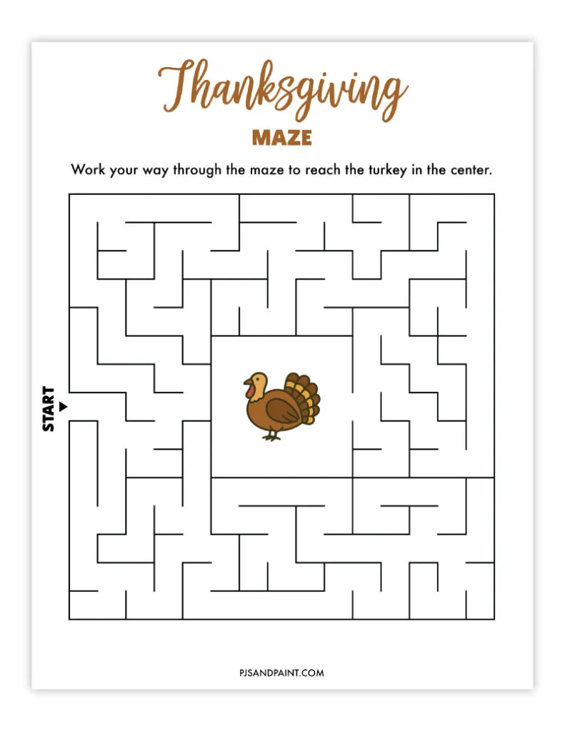 thanksgiving maze 9