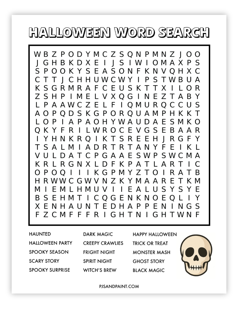 halloween word search 2