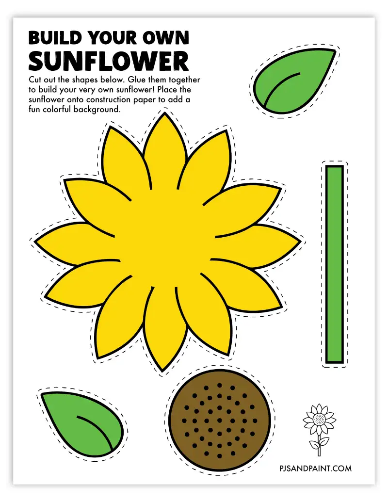 build a sunflower pjs and paint color
