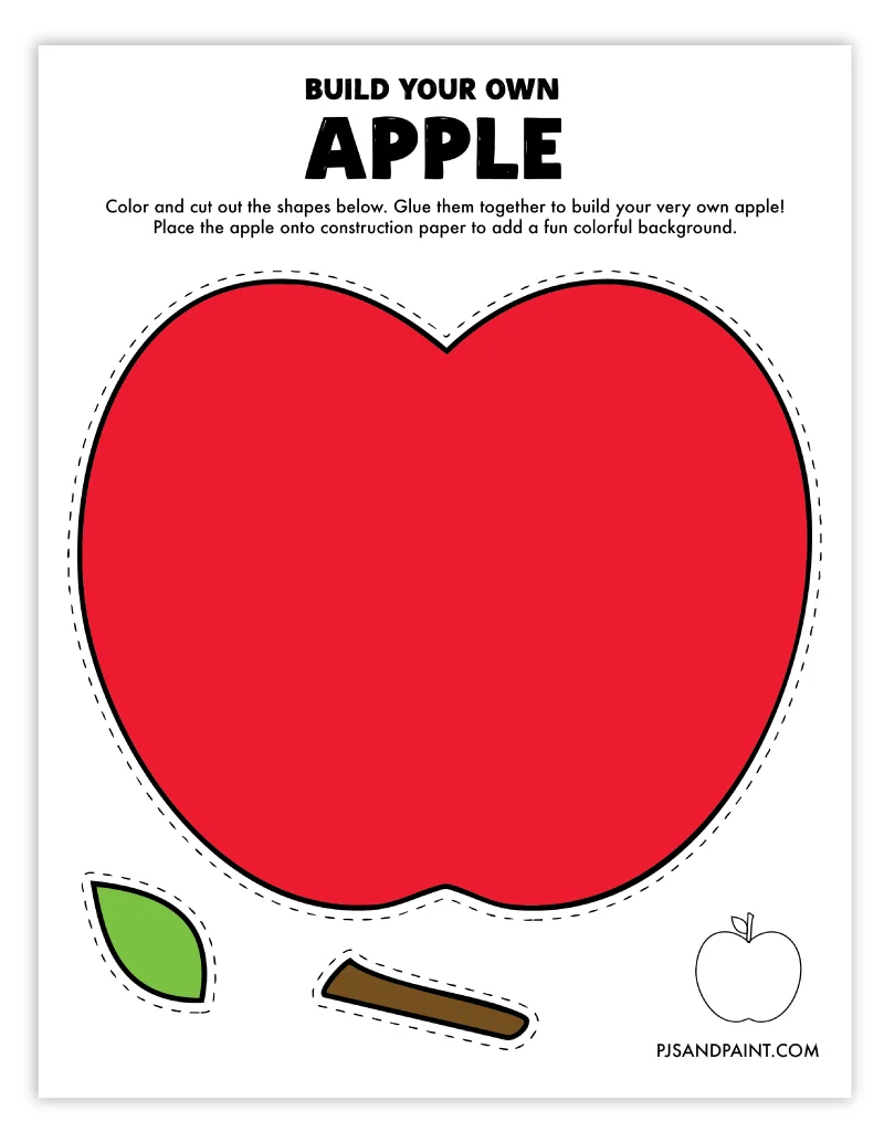 build an apple pjs and paint color