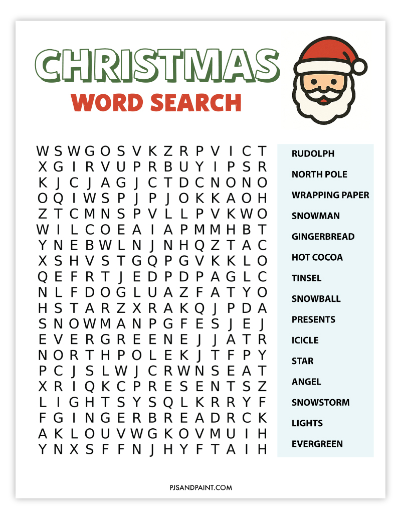 christmas word search 2
