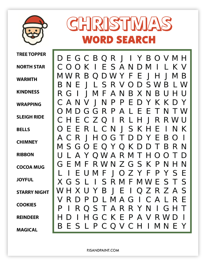 christmas word search 5